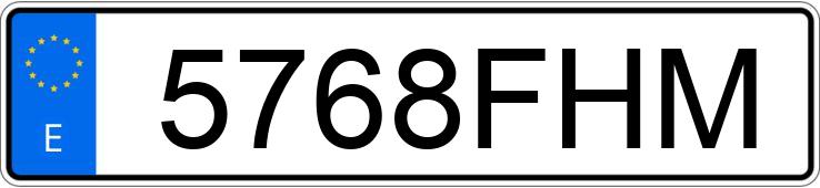 Реєстраційний номер 5768FHM має MERCEDES VITO