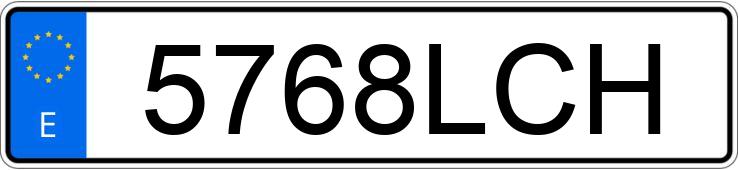 Numer rejestracyjny 5768LCH posiada TOYOTA COROLLA