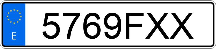 Numer rejestracyjny 5769FXX posiada RENAULT ESPACE