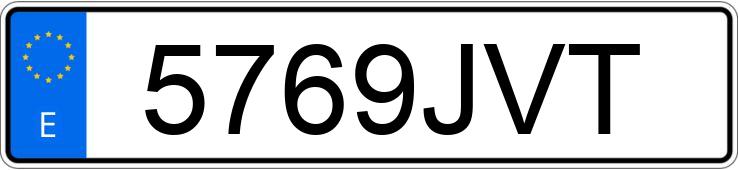 Numer rejestracyjny 5769JVT posiada TOYOTA PRIUS+