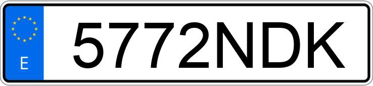 Numer rejestracyjny 5772NDK posiada PORSCHE 911