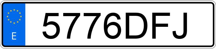 Numer rejestracyjny 5776DFJ posiada MERCEDES C (203)
