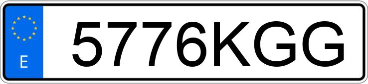 Numer rejestracyjny 5776KGG posiada SEAT LEON