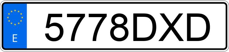 Numer rejestracyjny 5778DXD posiada AUDI A3