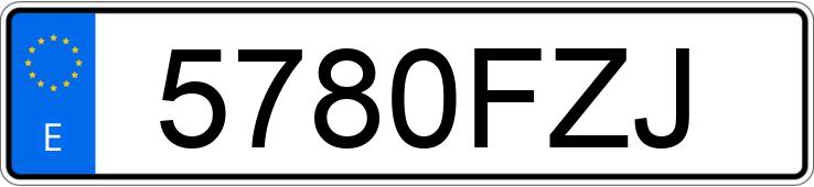 Numer rejestracyjny 5780FZJ posiada PEUGEOT 207