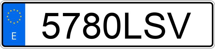 Numer rejestracyjny 5780LSV posiada SEAT IBIZA