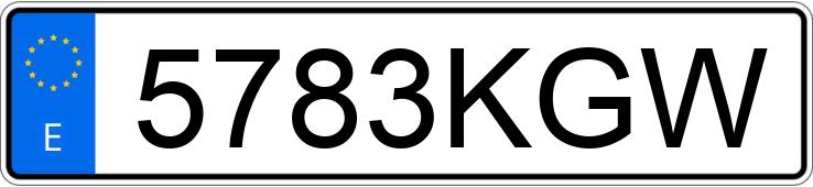 Numer rejestracyjny 5783KGW posiada VOLKSWAGEN GOLF Numer rejestracyjny 5783KGW posiada VOLKSWAGEN GOLF