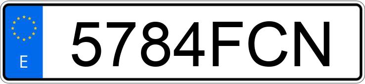 Numer rejestracyjny 5784FCN posiada VOLKSWAGEN GOLF