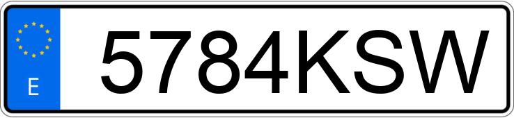 Numer rejestracyjny 5784KSW posiada BMW SERIE 4