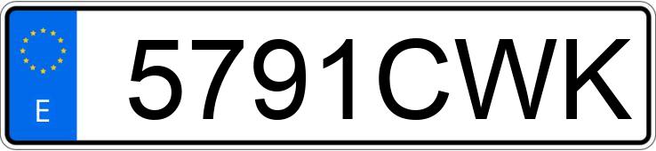 Numer rejestracyjny 5791CWK posiada BMW SERIE 3