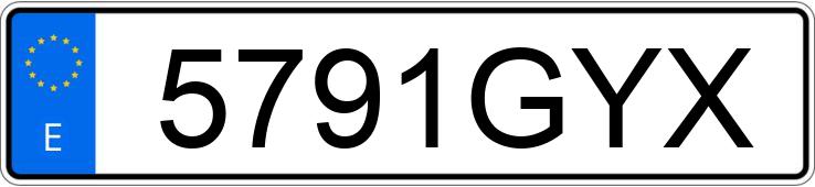 Numer rejestracyjny 5791GYX posiada FIAT PANDA