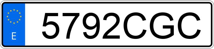 Numer rejestracyjny 5792CGC posiada VOLKSWAGEN EUROVAN
