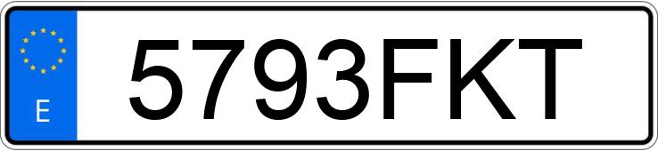 Numer rejestracyjny 5793FKT posiada VOLKSWAGEN GOLF Numer rejestracyjny 5793FKT posiada VOLKSWAGEN GOLF