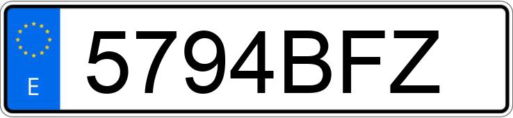 Numer rejestracyjny 5794BFZ posiada CITROEN SAXO