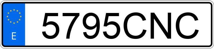 Numer rejestracyjny 5795CNC posiada OPEL MERIVA