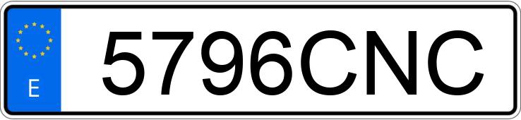 Numer rejestracyjny 5796CNC posiada HONDA CBR 600