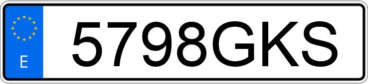 Numer rejestracyjny 5798GKS posiada AUDI A6