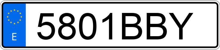 Numer rejestracyjny 5801BBY posiada RENAULT MEGANE