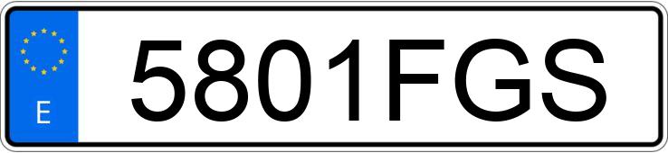 Numer rejestracyjny 5801FGS posiada VOLKSWAGEN GOLF