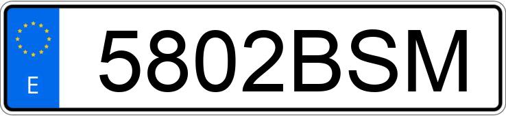 Numer rejestracyjny 5802BSM posiada SEAT IBIZA