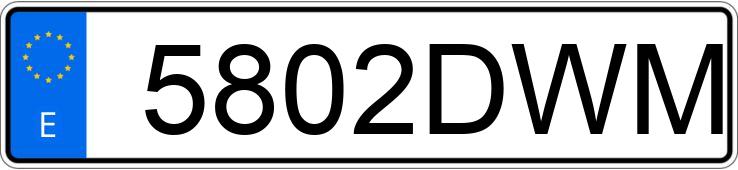 Numer rejestracyjny 5802DWM posiada RENAULT LAGUNA