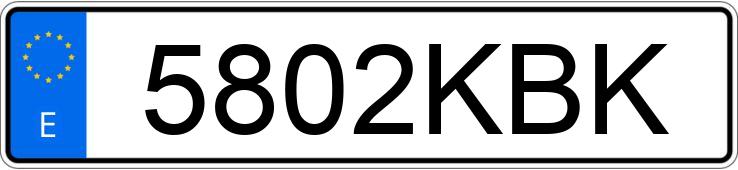 Numer rejestracyjny 5802KBK posiada FORD KA+