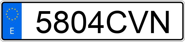 Numer rejestracyjny 5804CVN posiada NISSAN PRIMERA