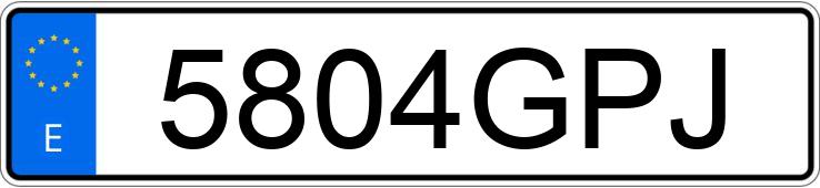 Numer rejestracyjny 5804GPJ posiada VOLKSWAGEN GOLF Numer rejestracyjny 5804GPJ posiada VOLKSWAGEN GOLF