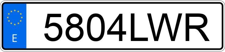 Numer rejestracyjny 5804LWR posiada FORD TRANSIT CONNECT