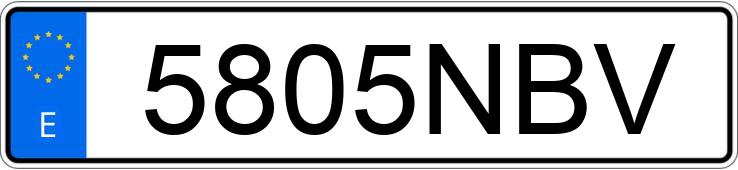 Numer rejestracyjny 5805NBV posiada AUDI RS3 SPORTBACK