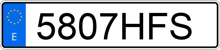 Numer rejestracyjny 5807HFS posiada RENAULT LAGUNA