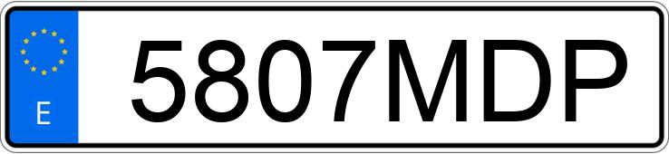 Numer rejestracyjny 5807MDP posiada MG ZS