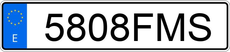 Numer rejestracyjny 5808FMS posiada PEUGEOT 207