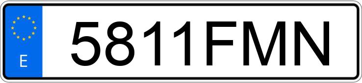 Numer rejestracyjny 5811FMN posiada VOLKSWAGEN PASSAT