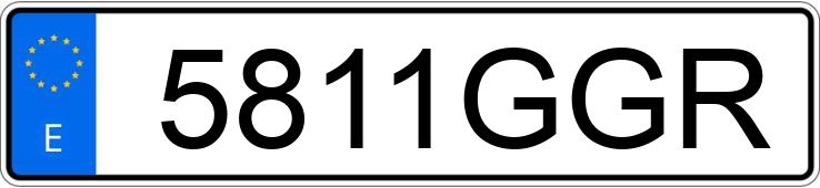 Numer rejestracyjny 5811GGR posiada SEAT IBIZA