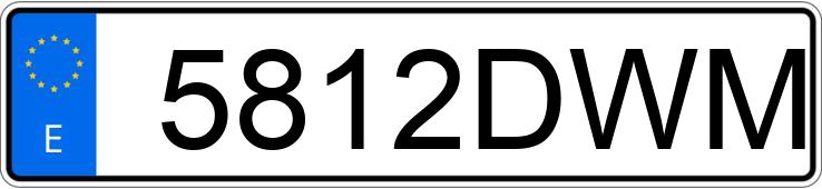 Numer rejestracyjny 5812DWM posiada VOLKSWAGEN POLO