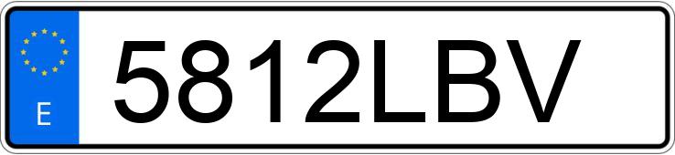 Numer rejestracyjny 5812LBV posiada MAZDA MAZDA3