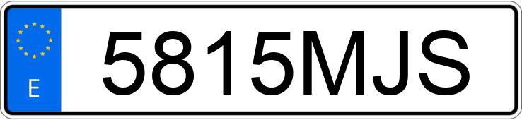 Numer rejestracyjny 5815MJS posiada VOLKSWAGEN GOLF