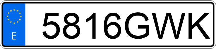 Numer rejestracyjny 5816GWK posiada RENAULT SCENIC Numer rejestracyjny 5816GWK posiada RENAULT SCENIC