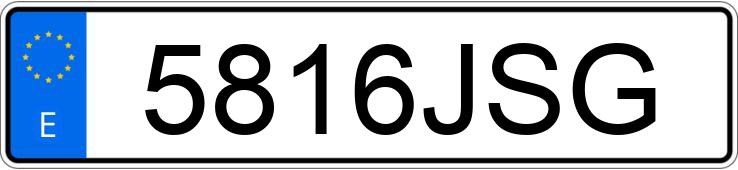 Реєстраційний номер 5816JSG має OPEL CORSA