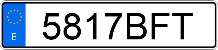 Numer rejestracyjny 5817BFT posiada FORD FOCUS