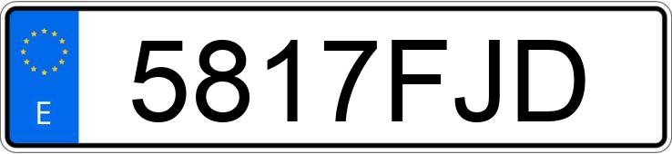 Registreringsnummer5817FJD har RENAULT SCENIC