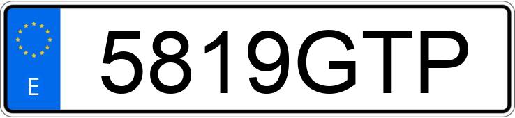 Numer rejestracyjny 5819GTP posiada PEUGEOT 206 +