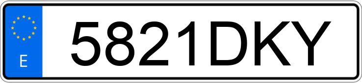 Numer rejestracyjny 5821DKY posiada BMW SERIE 3
