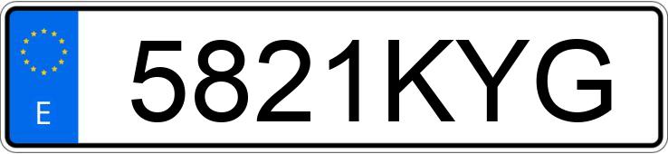 Numer rejestracyjny 5821KYG posiada FIAT 500