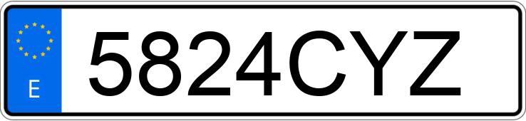 Numer rejestracyjny 5824CYZ posiada AUDI A3