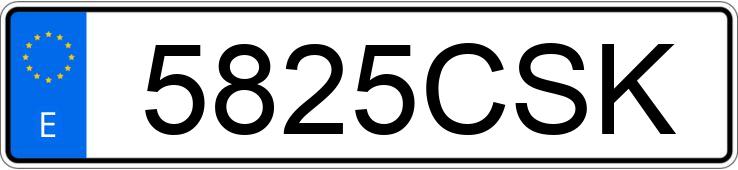 Numer rejestracyjny 5825CSK posiada CITROEN C3