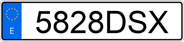 Numer rejestracyjny 5828DSX posiada HONDA @ 125