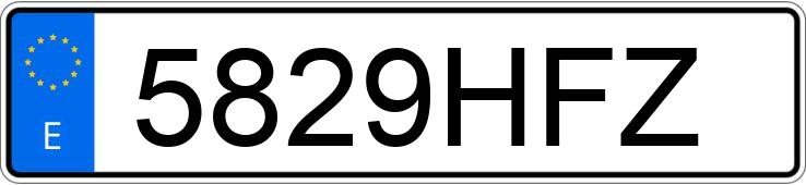 Numer rejestracyjny 5829HFZ posiada SEAT IBIZA