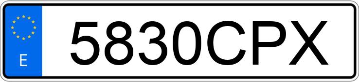 Numer rejestracyjny 5830CPX posiada DAEWOO MATIZ